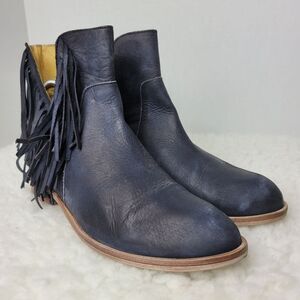 Matisse Voyager Womens Boots Size 8 Blue Leather Ankle Shoes